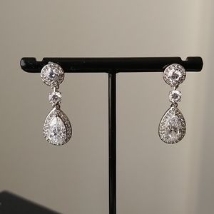 NADRI White Rhodium earrings